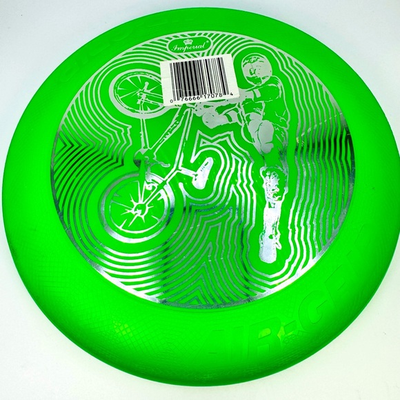 Vintage Imperial Air Grip Frisbee Green 2001 BMX Rider - Picture 1 of 4